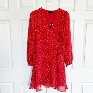 Banana Republic Heart Print Wrap Mini Dress